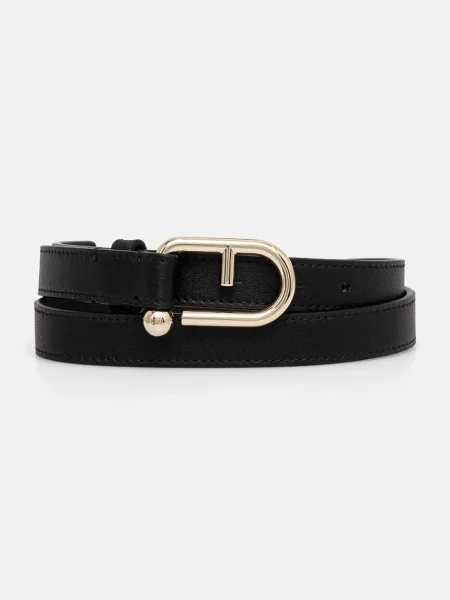 Кожен колан Furla дамски черно