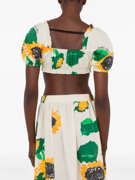 Bluzka Moschino Jeans w kwiatki z nadrukiem