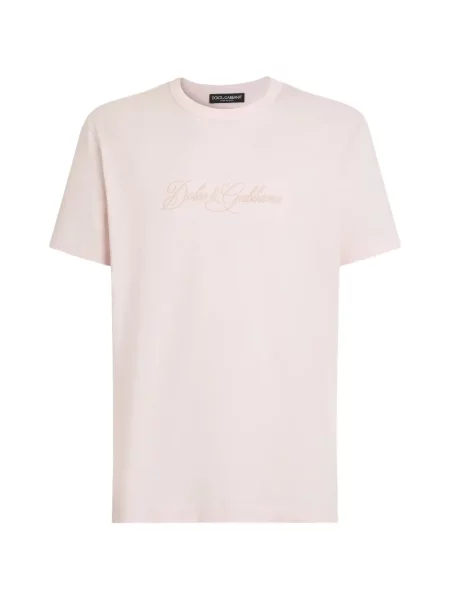 Tricou Dolce & Gabbana cu broderie roz