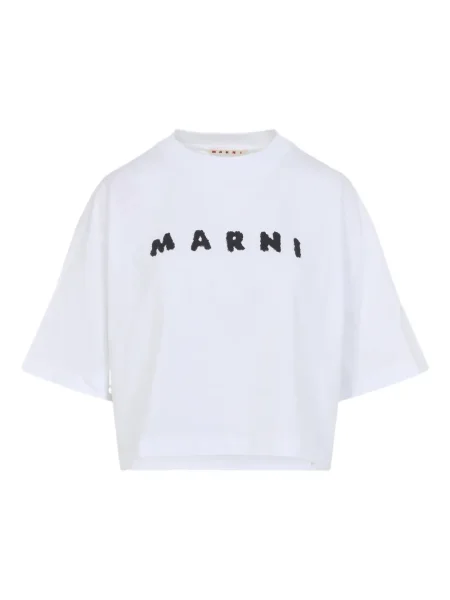 Tricou Marni scurt alb