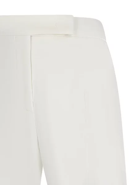 Pantaloni Max Mara din satin alb