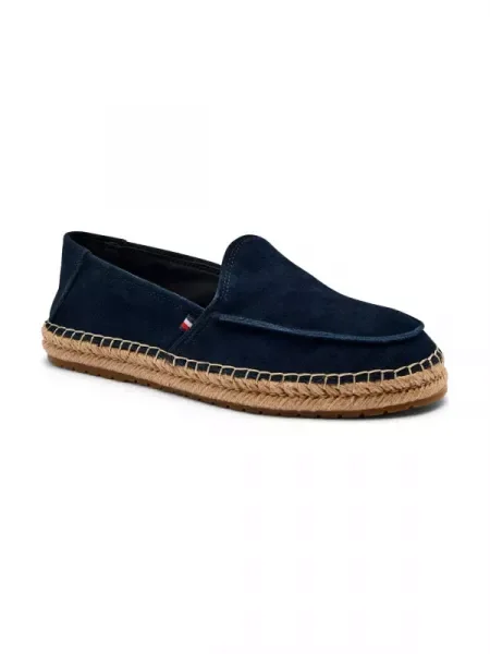 Pantofi loafer Tommy Hilfiger din piele de căprioară albastru