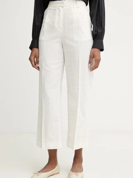 United Colors of Benetton pantaloni pentru femei din in bej