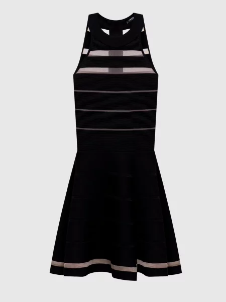 Платье мини Balmain черное