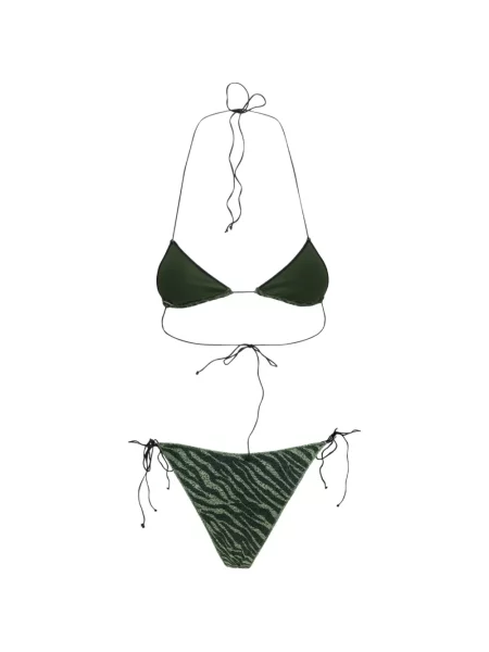Bikini Oseree cu model zebră verde