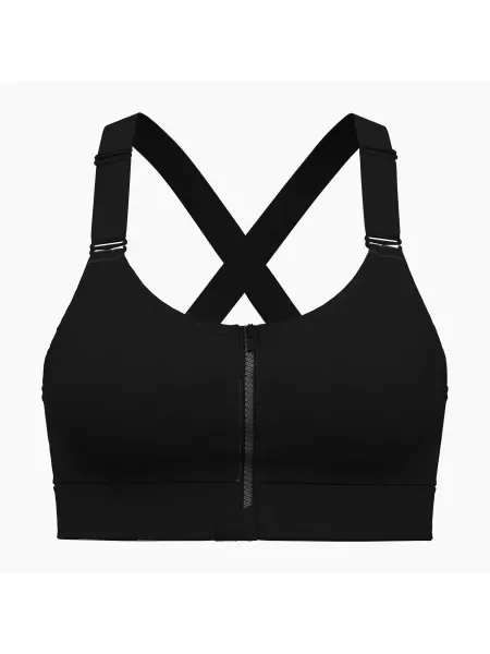 Biustonosz treningowy Under Armour Infinity High Zip black/black czarny