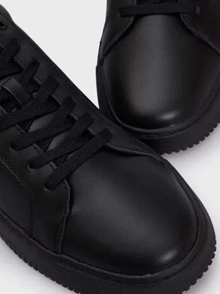 Шкіряні кросівки Calvin Klein Jeans чанкі чорні