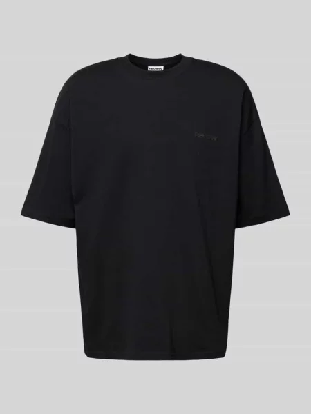 T-shirt o kroju oversized z nadrukiem z logo Review czarna