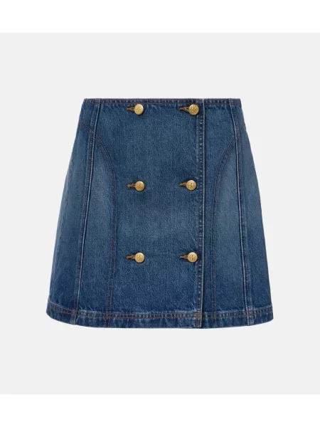 Fustă din denim Ulla Johnson albastru