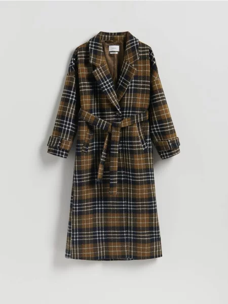 Reserved Palton cu adaos de lână multicolor