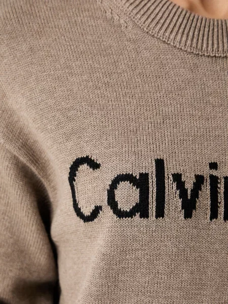 Calvin Klein Jeans пуловер дамски от кафяво