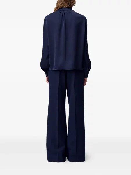 Dugo bluza Claudie Pierlot s mašnom plava