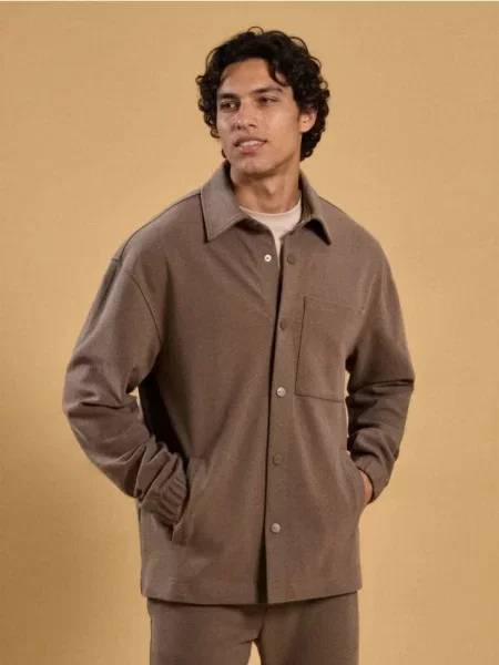 Sinsay Rozpinana bluza z kołnierzykiem zielony