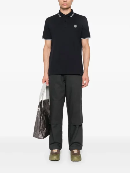 Polo marškinėliai Stone Island akmenys mėlyna
