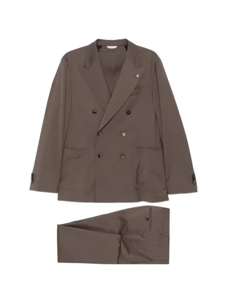 Costum Manuel Ritz cu două rânduri de nasturi de costum maro