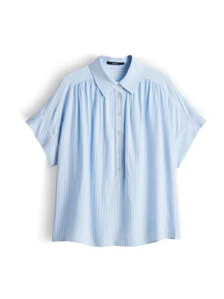 Someday Bluză Zafine albastru pastel alb