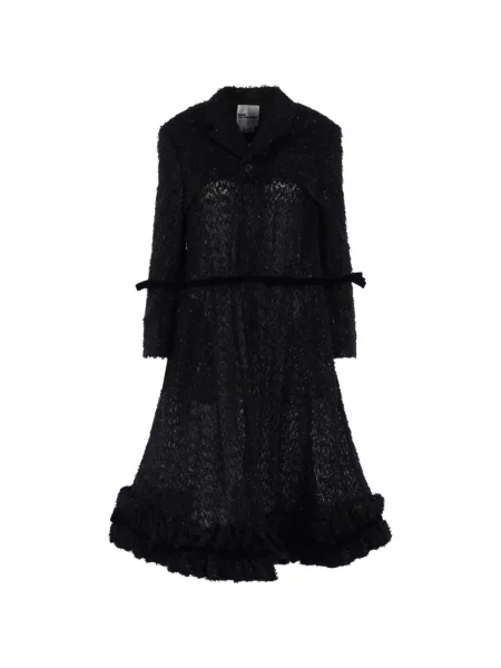 Kabát Noir Kei Ninomiya s volány černý