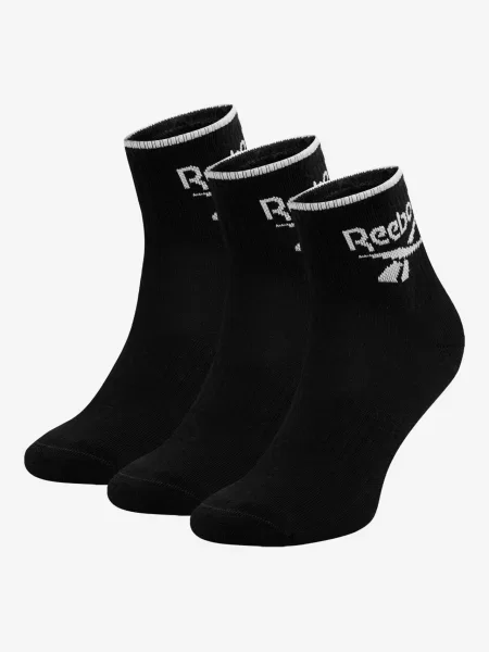 3 pár uniszex hosszú szárú zokni Reebok fekete