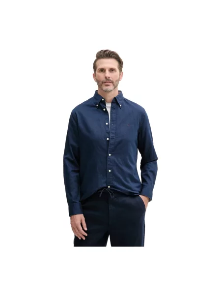 Koszula Tommy Hilfiger z logo niebieska