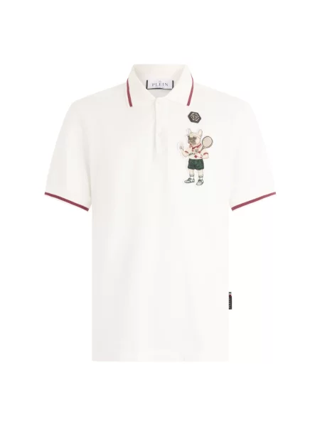 Koszulka polo Philipp Plein do tenisa biała