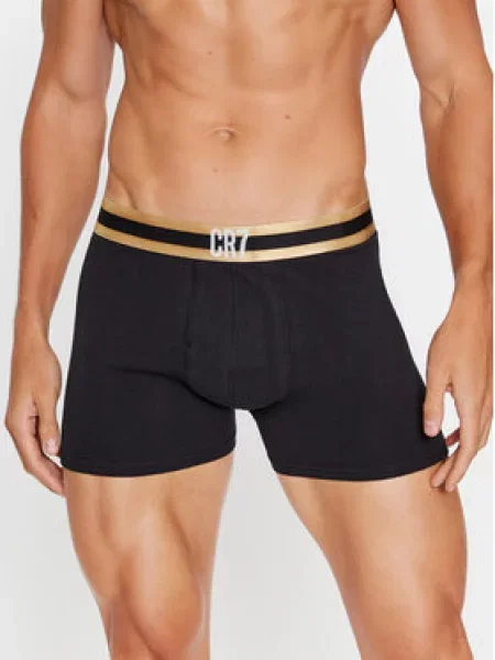 Boxerky Basic Trunk 3 páry black/gold černé