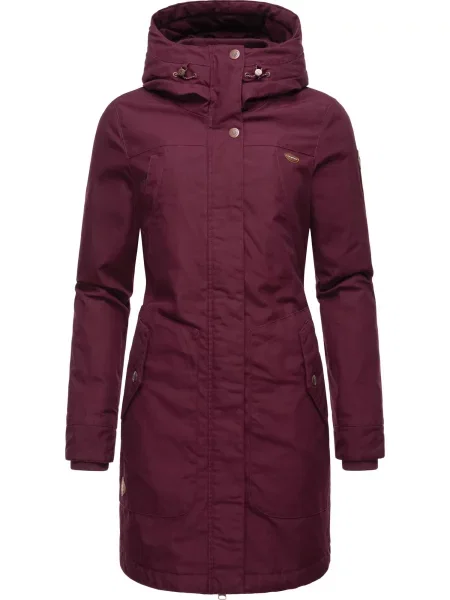 Ragwear Palton de iarnă bordeaux roșu