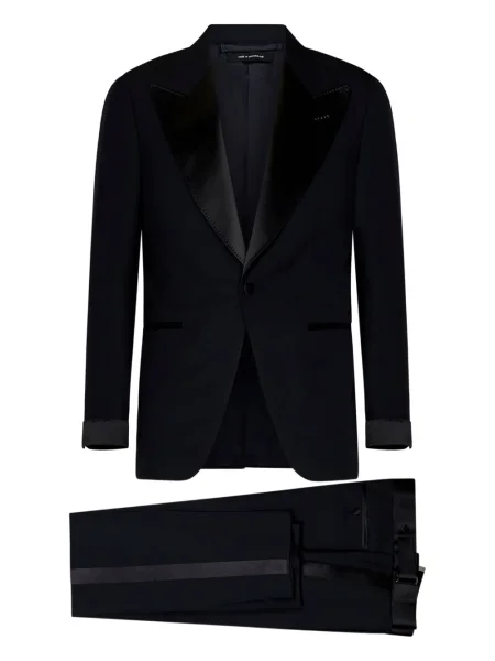 Costum Tom Ford de lână de costum albastru