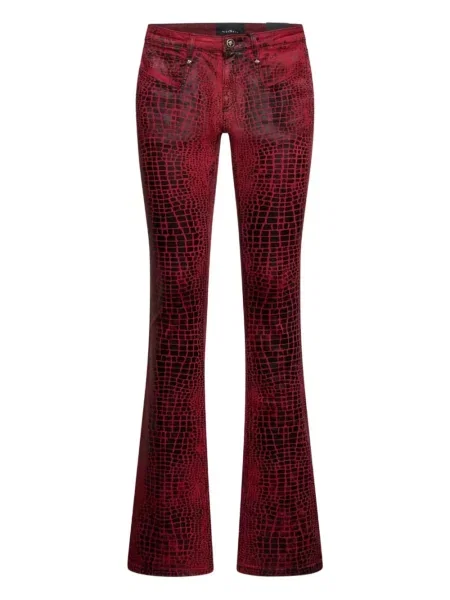 Pantaloni John Richmond cu imagine evazate roșu