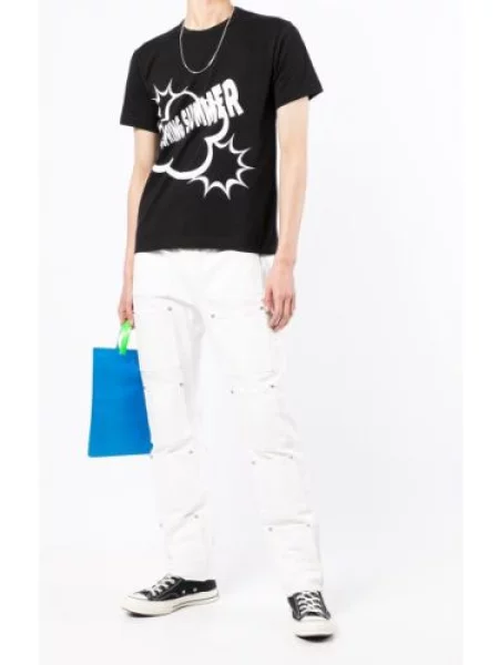 Tričko Comme Des Garçons Shirt s potiskem černé