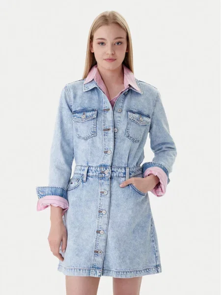 Džínové šaty Tommy Jeans modré
