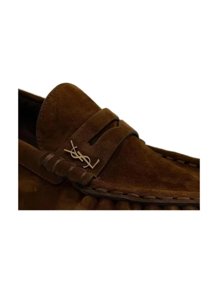 Półbuty Saint Laurent skórzane brązowe