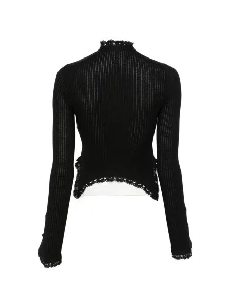 Top Ann Demeulemeester din dantelă negru
