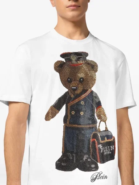 Tricou Philipp Plein teddy alb