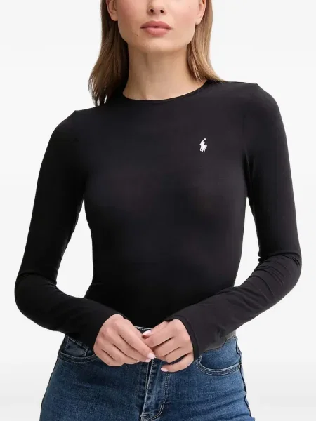 Căciulă Polo Ralph Lauren cu broderie cu două rânduri de nasturi alergare negru