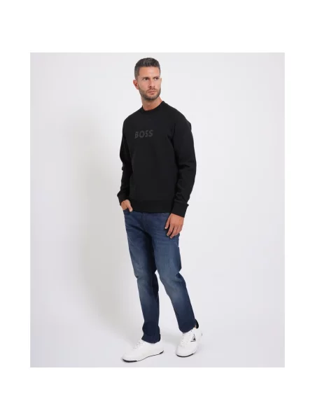 Bluza nierozpinana Boss z logo czarna