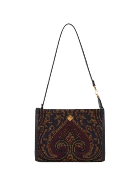 Geantă Etro cu model paisley din jacard albastru