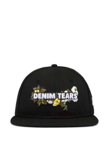 Șapcă Denim Tears cu broderie negru