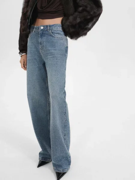 Прямі джинси MANGO синій