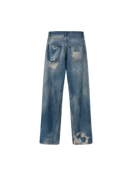 Jeansy straight leg Jucca niebieskie