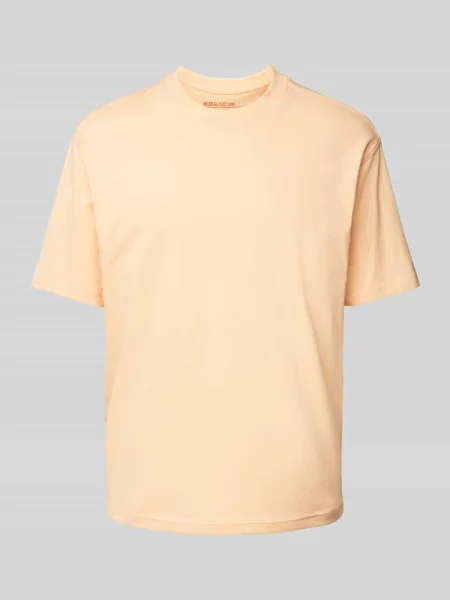 T-shirt z prążkowanym okrągłym dekoltem Mcneal