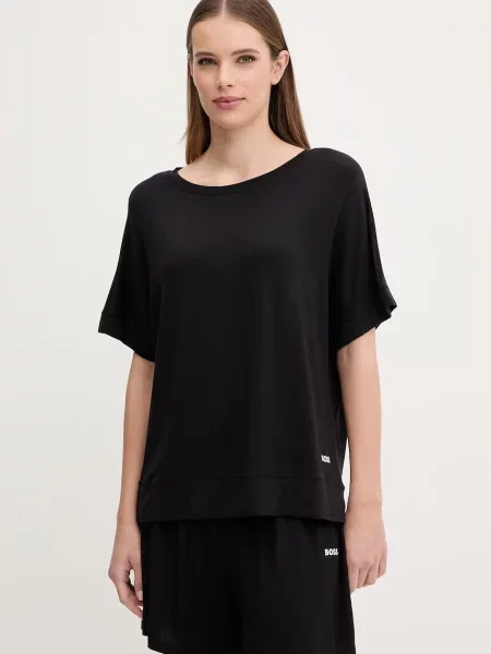 Pyžamo BOSS Element_Short Set černé