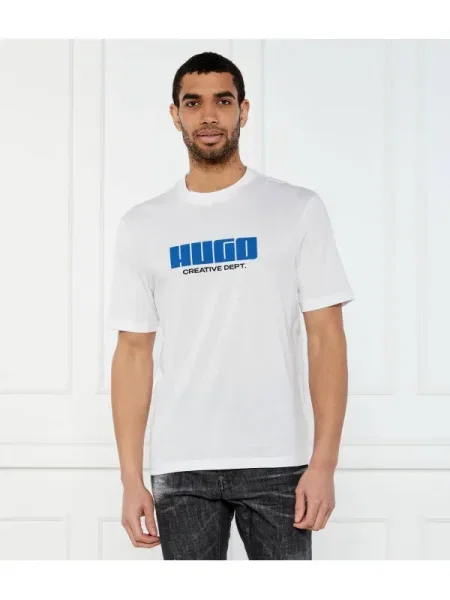Hugo Blue Tricou Newromi | alb