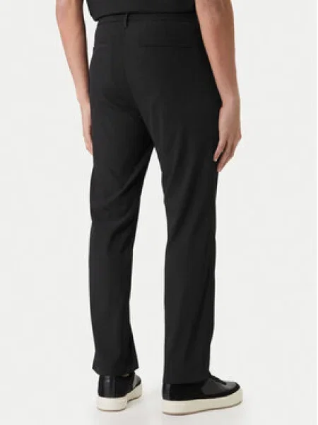 Calvin Klein Szövet nadrág Straight Fit fekete
