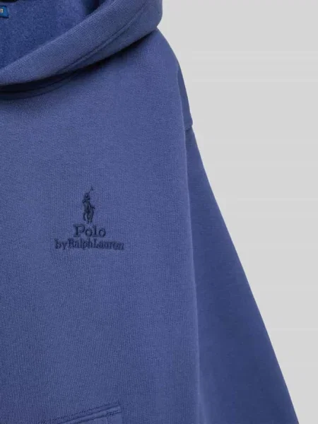 Bluza z kapturem o kroju regular fit z mieszanki bawełny Polo Ralph Lauren Teens granatowa
