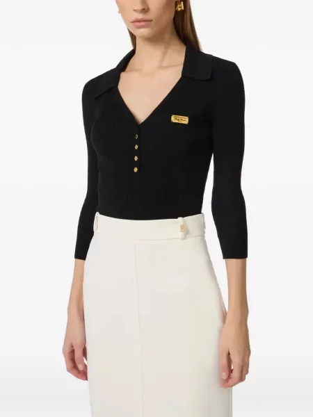 Top Elisabetta Franchi tricotate țesut negru