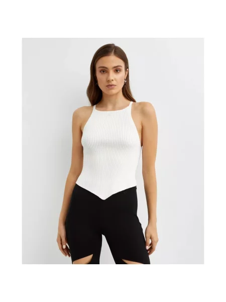 Top Courreges asymetryczny biały