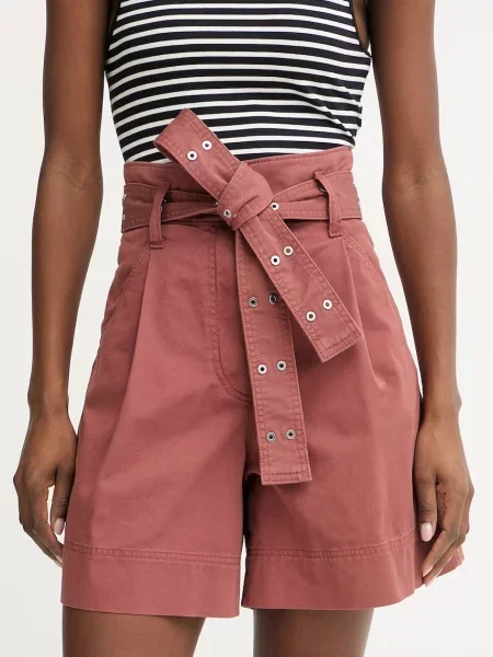 BOSS Orange pantaloni scurți pentru femei din cu C Tulina-D portocaliu