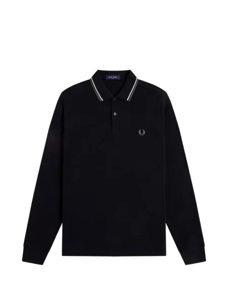 Lung tricou polo Fred Perry negru