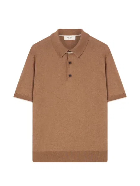 Tricou polo Retori de mătase maro