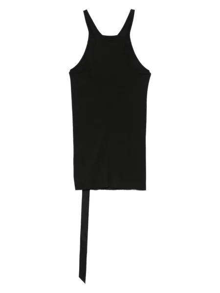 Pletený asymetrický žebrovaný top Rick Owens Drkshdw černý